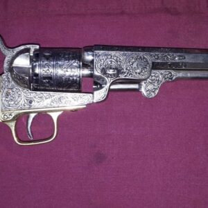Denix 1851 Revolver . Engraved with  Faux Ivory grips