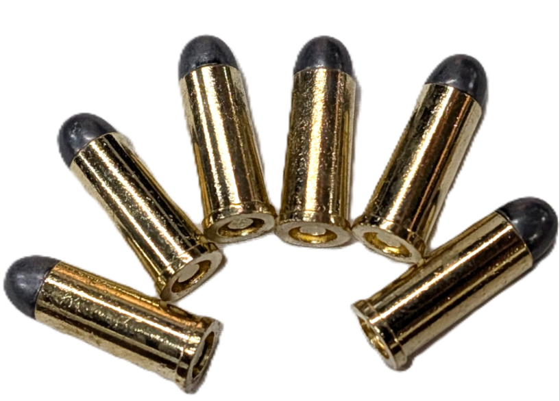 Kolser Replica Single Action 1858 Converted Remington Revolver - Brass / Black with wood grips