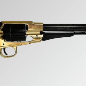 Kolser Replica Single Action 1858 Converted Remington Revolver - Brass / Black with wood grips