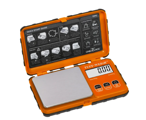 On Balance Tuff Weigh Pocket Scale - TUF-200 | Orange | 200g x 0.01g